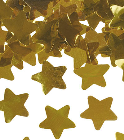 Konfety lesklé hviezdy zlaté 15g