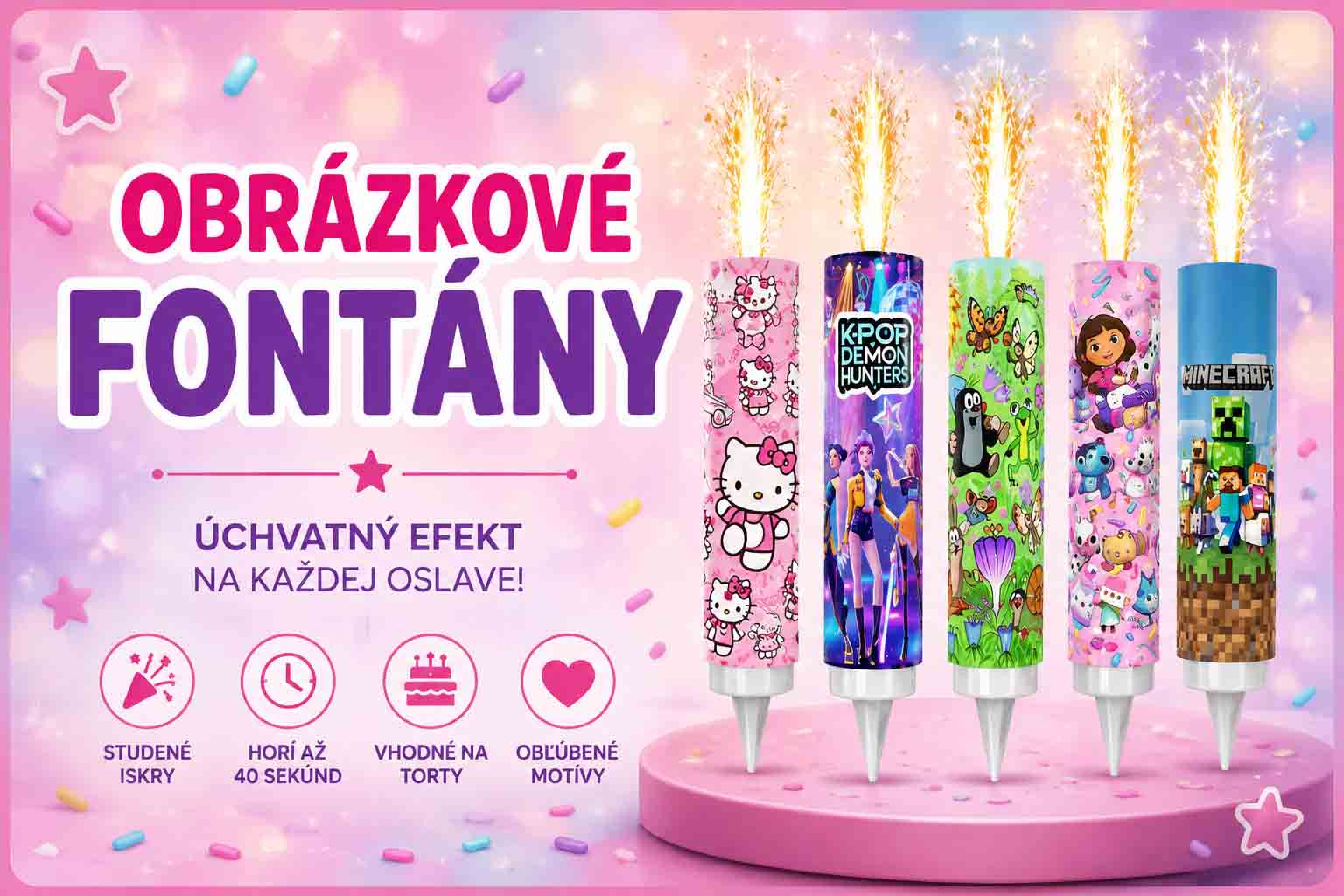 Obrázkové tortové fontány