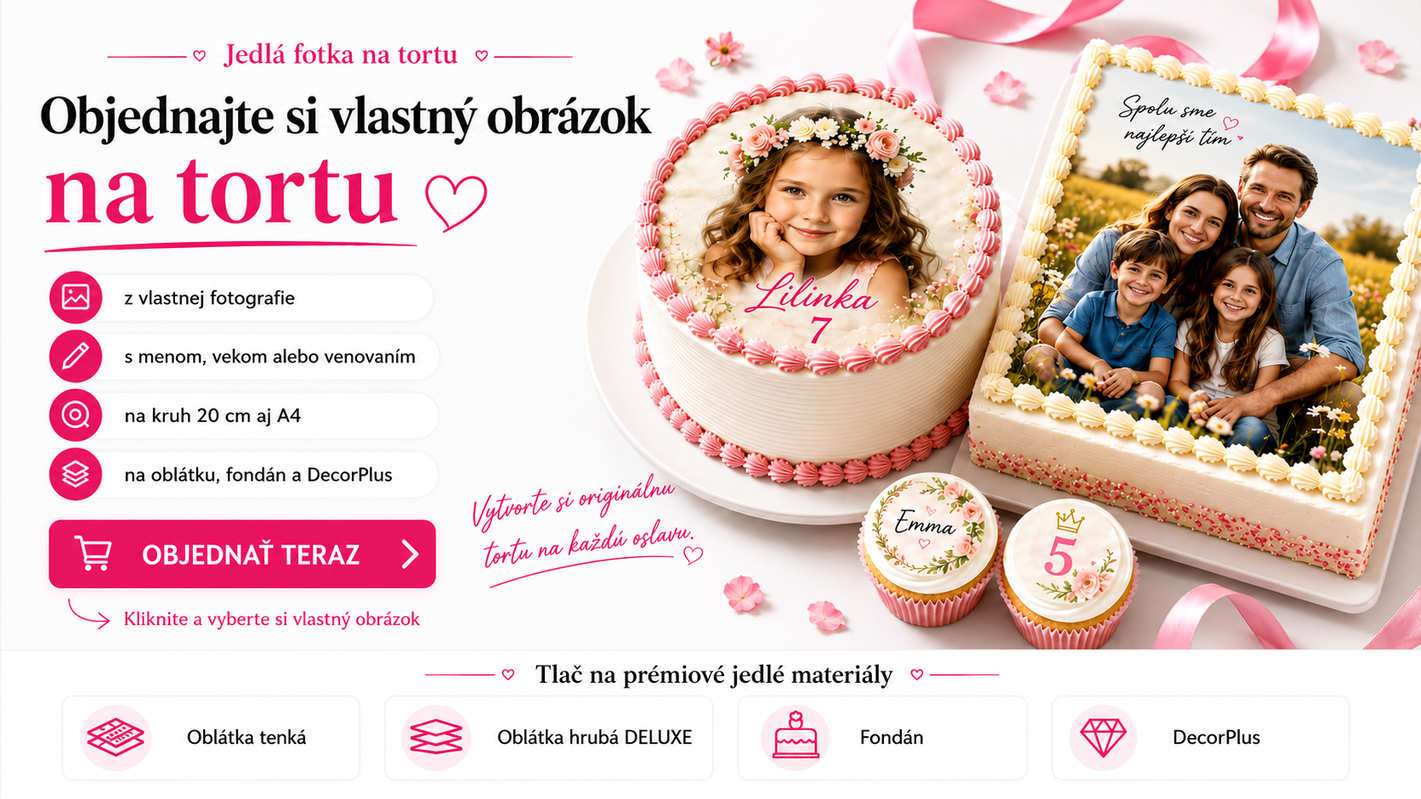 Objednajte si vlastný obrázok na tortu