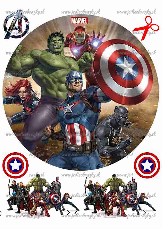 Avengers jedlý obrázok
