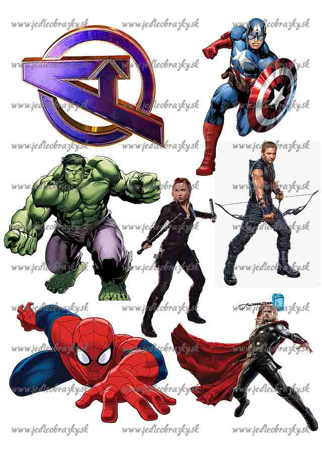 Avengers postavičky na vystrihnutie