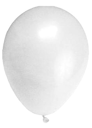Balón biely 8ks 25cm latex