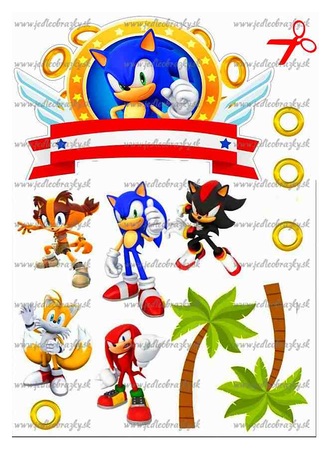 Sonic postavičky na vystrihnutie