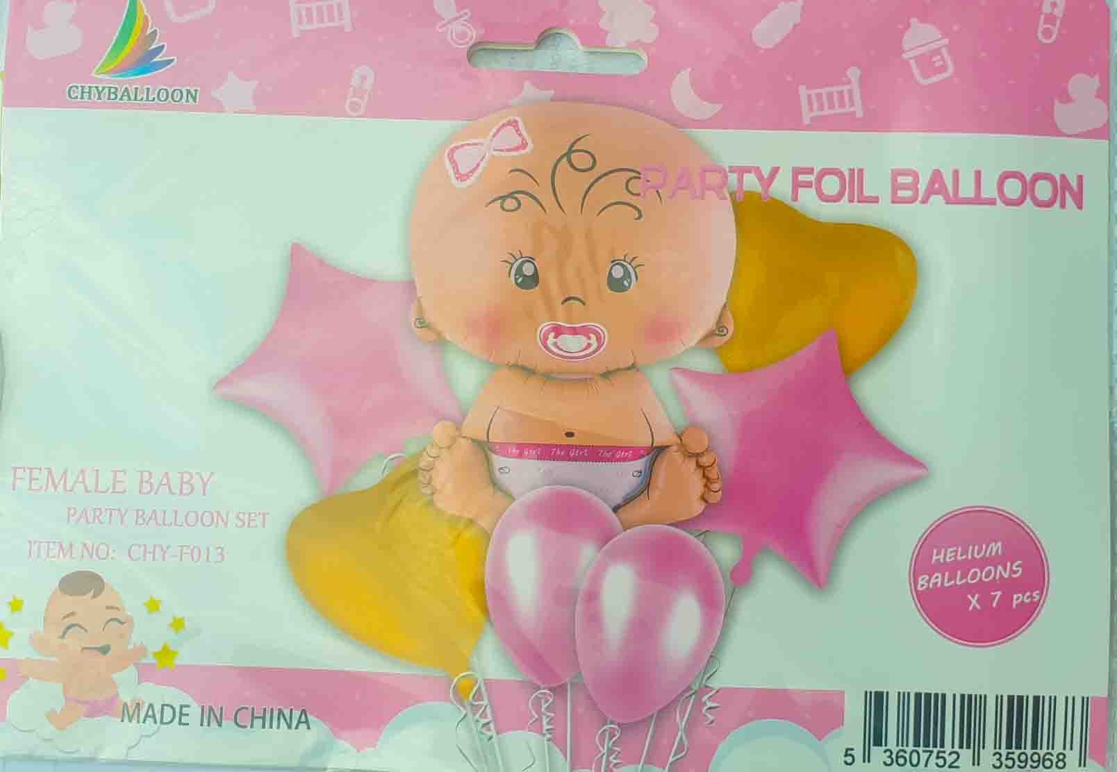 Balóny sada GIRL  RUŽOVÁ 7ks