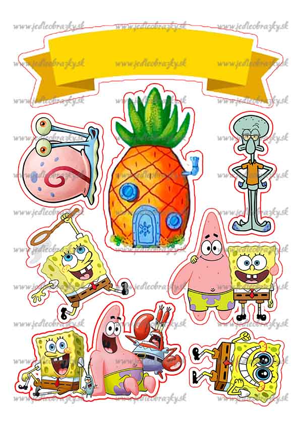SpongeBob jedlý obrázok na vystrihnutie