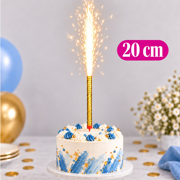 Tortová fontána ZLATÁ 20cm 1ks