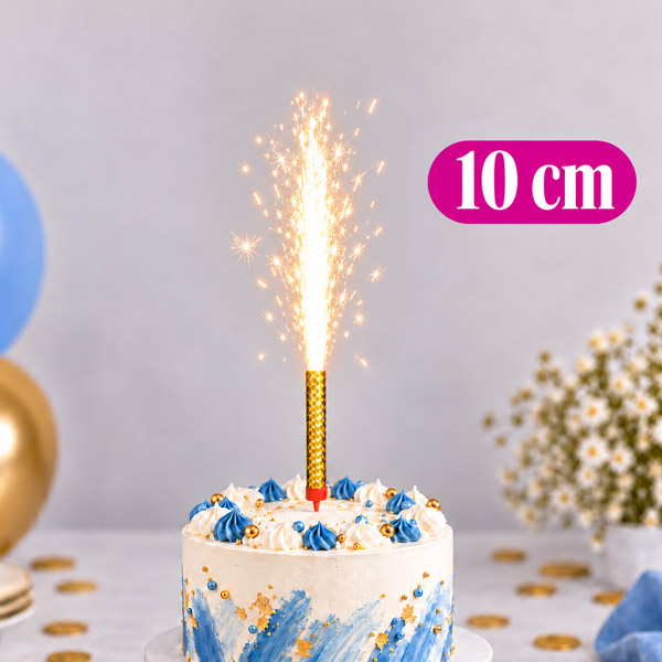 Tortová fontána ZLATÁ 10cm 1ks