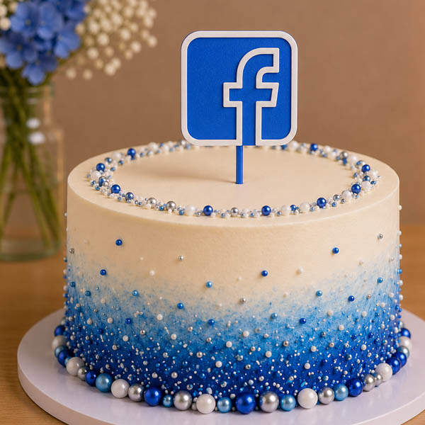 Zápich FACEBOOK MODROBIELY 