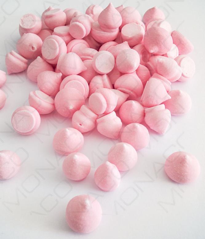 Cukrové pusinky ružové 14mm 50g