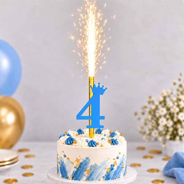 Fontána s číslom MODRÝM 20cm č.4