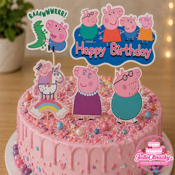 Peppa Pig zápichy papierové – sada 5 ks