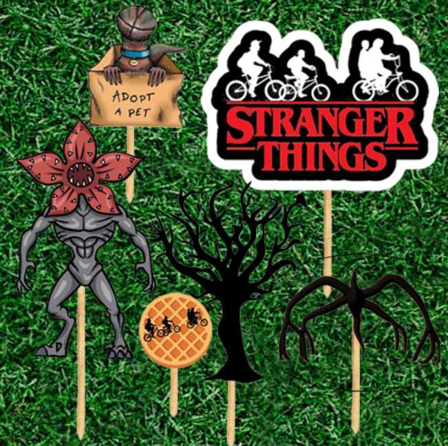 Stranger Things – papierové zápichy – 6 ks