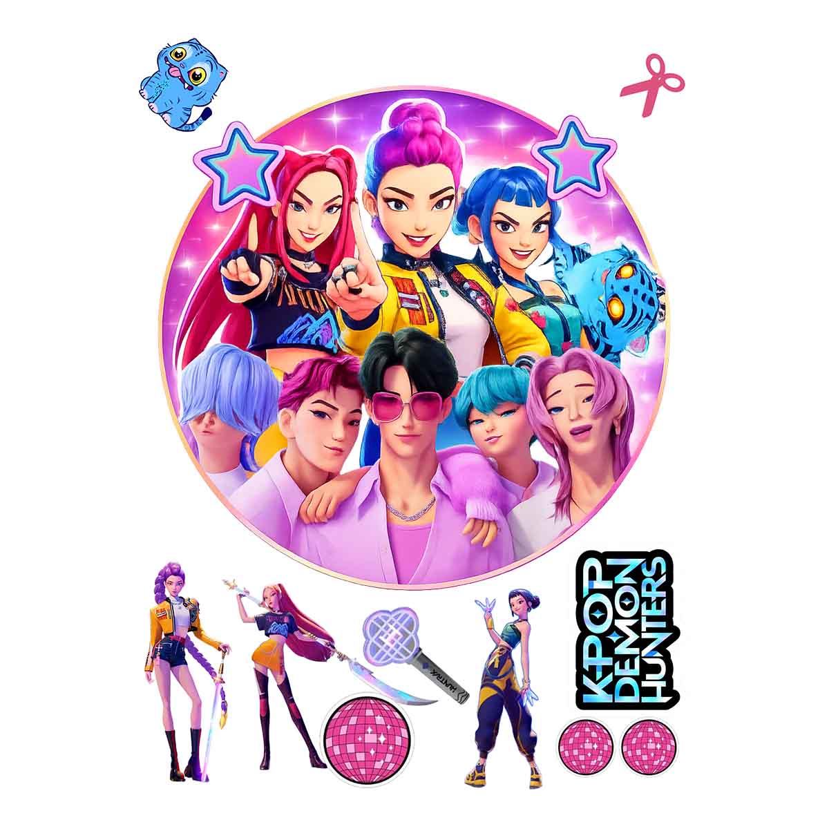 K-POP Demon Hunters - kruh 20 cm + dekorácie