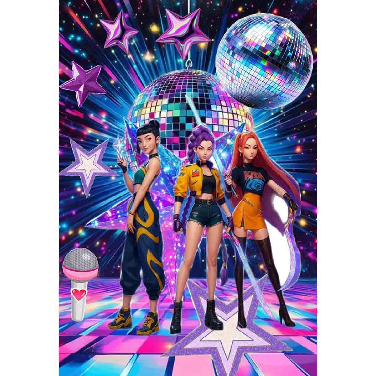 K-POP Demon Hunters - jedlý obrázok na tortu