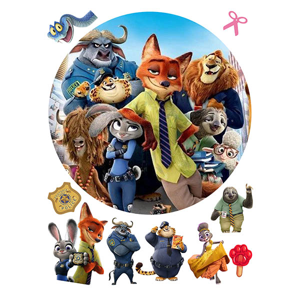Zootopia – Zootropolis jedlý obrázok – všetci hrdinovia