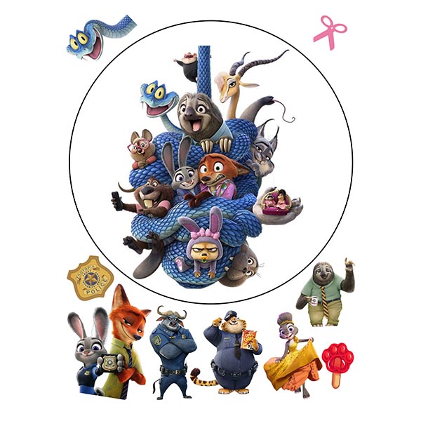 Zootopia – Zootropolis jedlý obrázok – dobrodružstvo s hadom