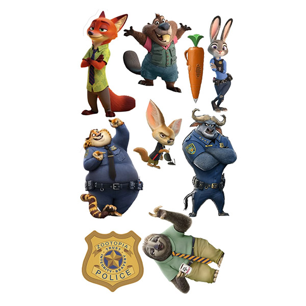 Zootopia – Zootropolis jedlý obrázok – postavičky na vystrihnutie