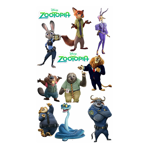 Zootopia – Zootropolis jedlý obrázok – hrdinovia rozprávky na vystrihnutie